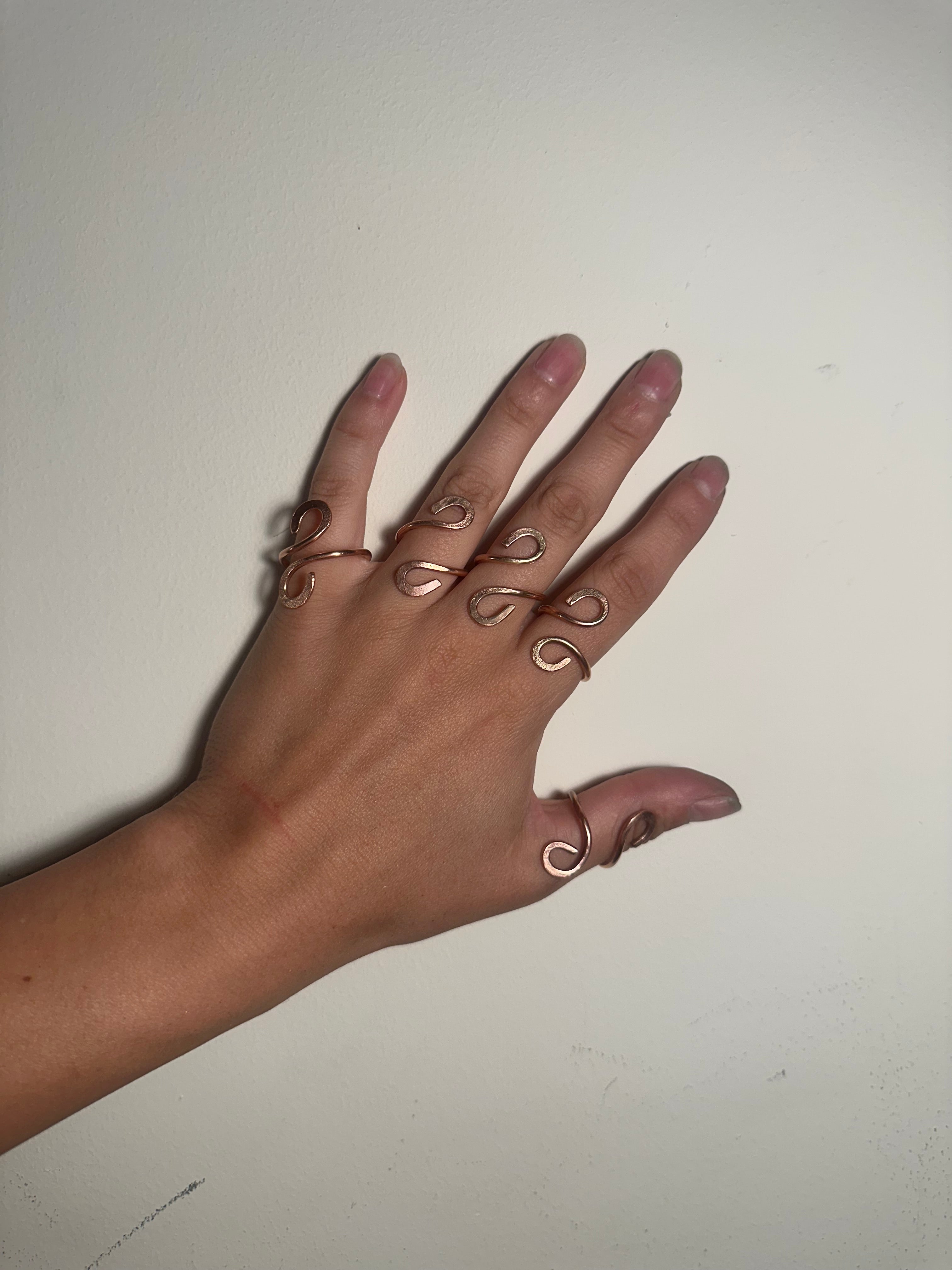 Copper Curve Ring